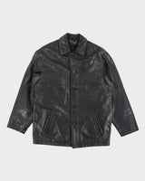 Vintage Danier Heavyweight Leather Button Up Jacket - L