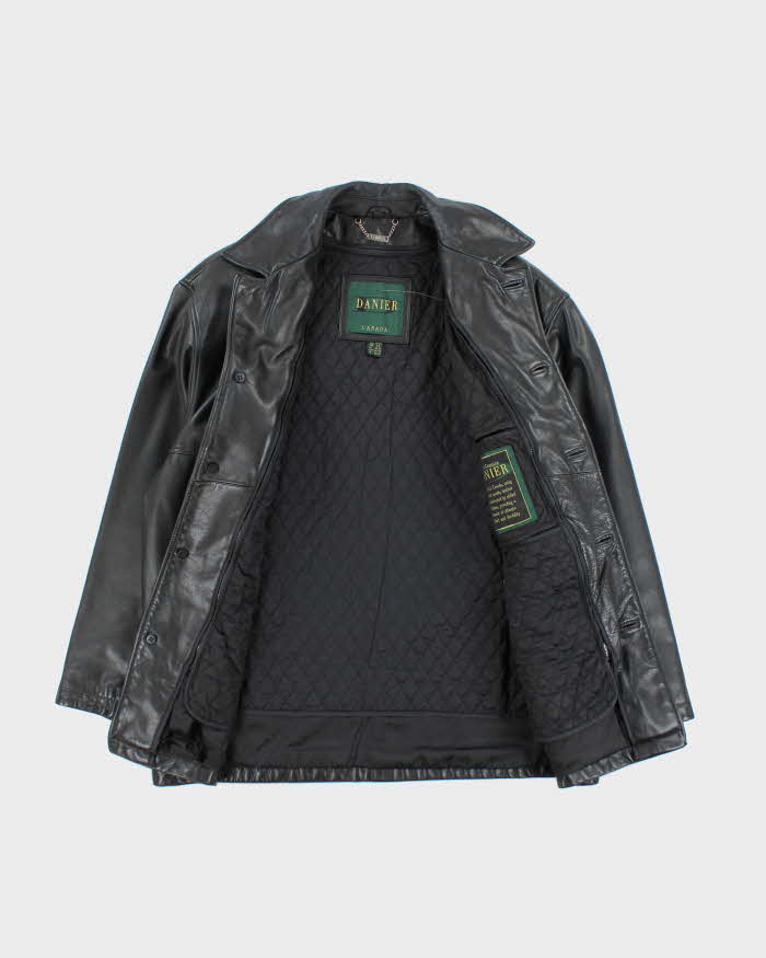 Vintage Danier Heavyweight Leather Button Up Jacket - L