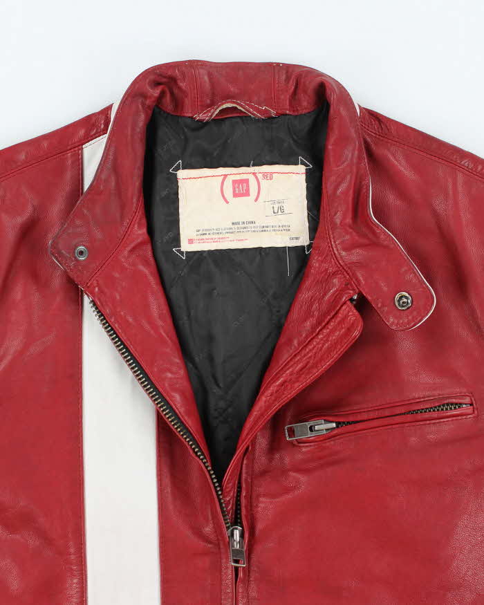 Vintage Y2K GAP Heavyweight Leather Biker Jacket - L