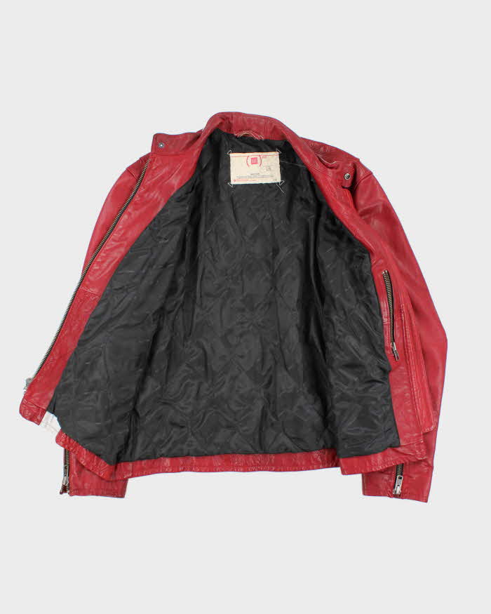 Vintage Y2K GAP Heavyweight Leather Biker Jacket - L