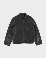 Vintage 2000's Danier Perforated Leather Harrington Jacket - S