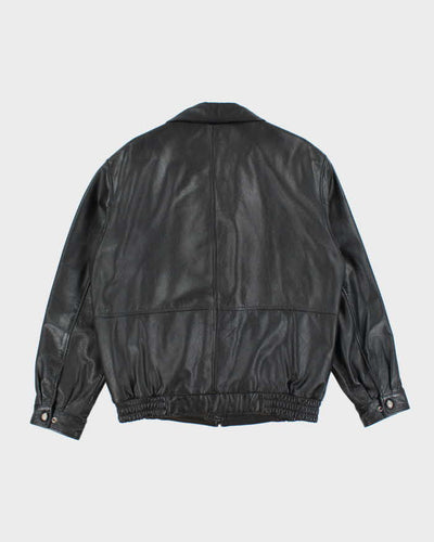Vintage 90's Danier Heavyweight Leather Insulated Zip Up Jacket - M