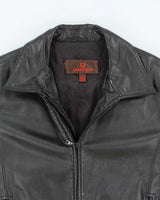 Vintage 90's Danier Heavyweight Leather Insulated Zip Up Jacket - M
