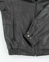 Vintage 90's Danier Heavyweight Leather Insulated Zip Up Jacket - M