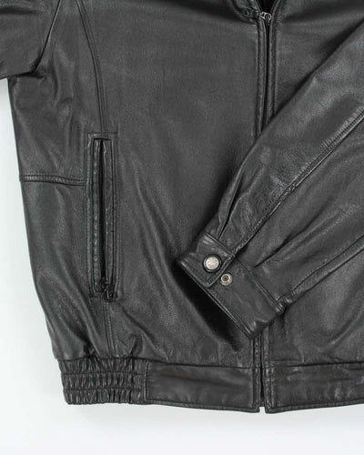 Vintage 90's Danier Heavyweight Leather Insulated Zip Up Jacket - M