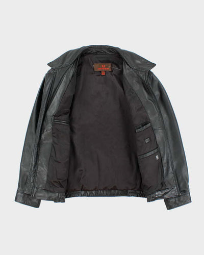 Vintage 90's Danier Heavyweight Leather Insulated Zip Up Jacket - M