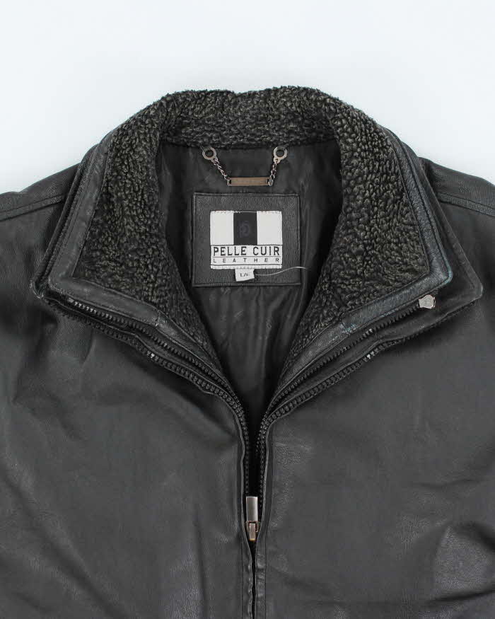 Vintage Y2K Pelle Cuir Heavyweight Lined Leather Jacket - L