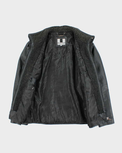 Vintage Y2K Pelle Cuir Heavyweight Lined Leather Jacket - L