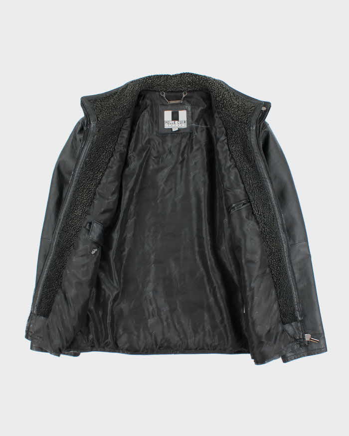 Vintage Y2K Pelle Cuir Heavyweight Lined Leather Jacket - L