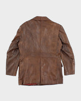 Vintage 80's Marquis of London Leather Double Breasted Jacket - M