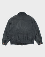 Vintage 80's Gallucci Heavyweight Oversized Leather Bomber Jacket - XXL