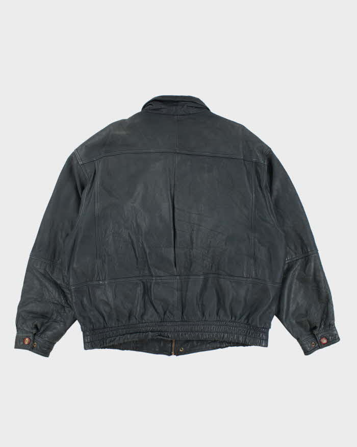 Vintage 80's Gallucci Heavyweight Oversized Leather Bomber Jacket - XXL