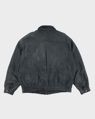 Vintage 80's Gallucci Heavyweight Oversized Leather Bomber Jacket - XXL