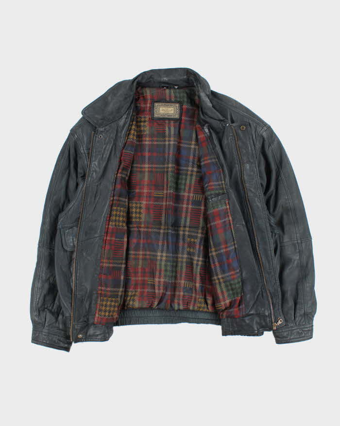 Vintage 80's Gallucci Heavyweight Oversized Leather Bomber Jacket - XXL