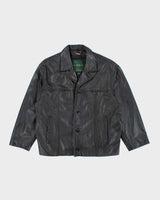 Vintage Danier Heavyweight Button Up Leather Jacket - L