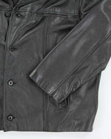 Vintage Danier Heavyweight Button Up Leather Jacket - L