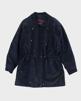 Vintage Danier Heavyweight Blue Suede Anorak Jacket - L