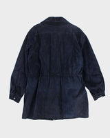 Vintage Danier Heavyweight Blue Suede Anorak Jacket - L