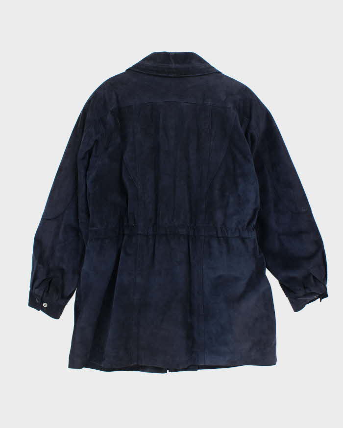 Vintage Danier Heavyweight Blue Suede Anorak Jacket - L