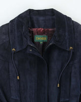 Vintage Danier Heavyweight Blue Suede Anorak Jacket - L