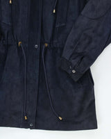 Vintage Danier Heavyweight Blue Suede Anorak Jacket - L
