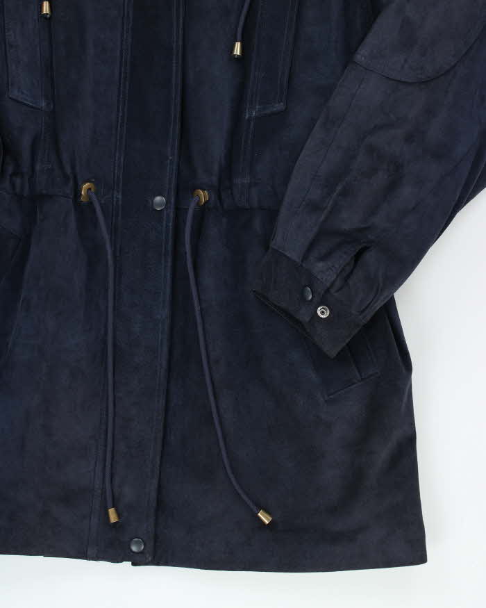 Vintage Danier Heavyweight Blue Suede Anorak Jacket - L