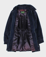 Vintage Danier Heavyweight Blue Suede Anorak Jacket - L