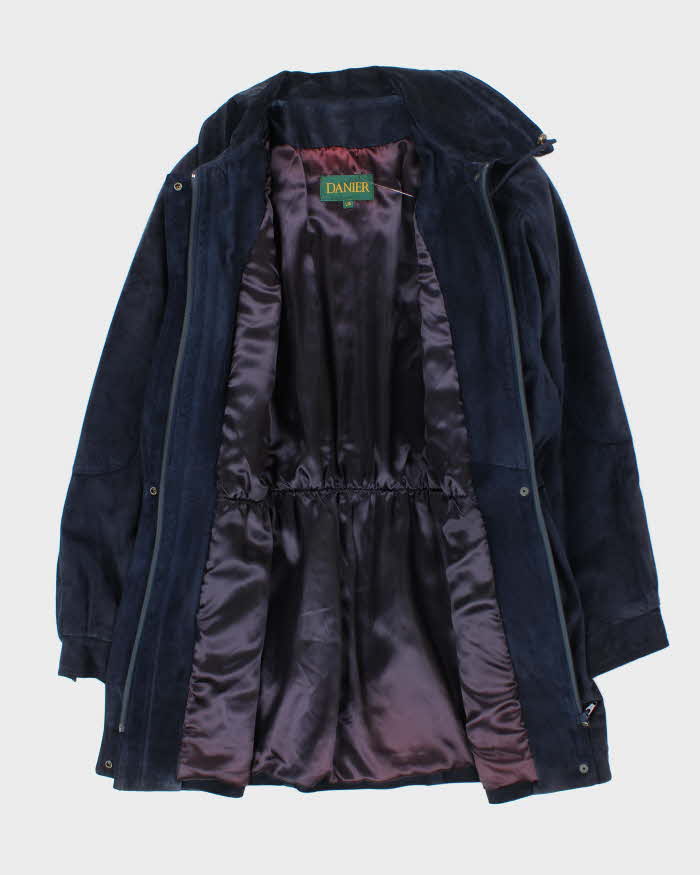 Vintage Danier Heavyweight Blue Suede Anorak Jacket - L