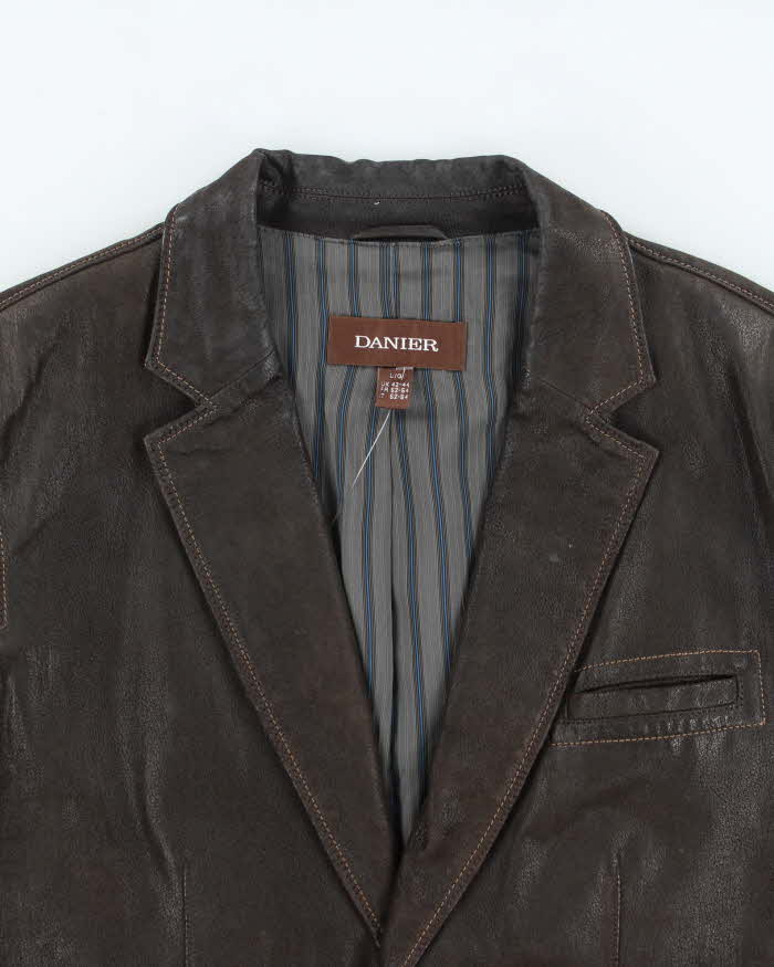 Vintage Y2K Danier Leather Blazer Jacket - L