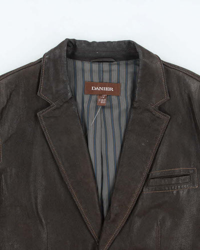Vintage Y2K Danier Leather Blazer Jacket - L