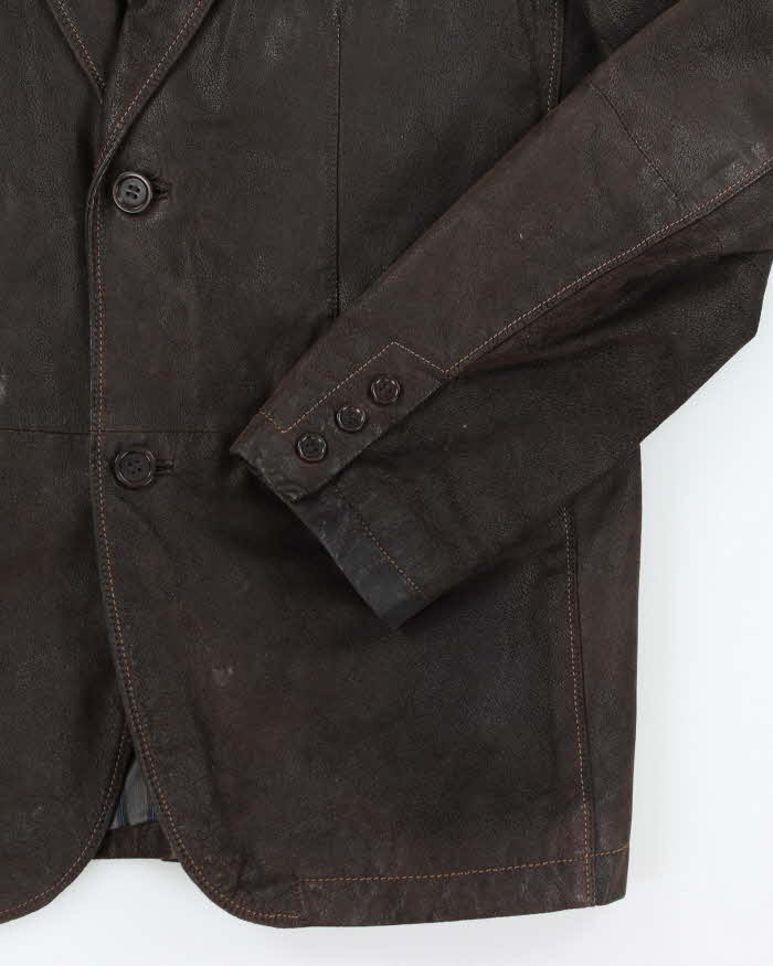 Vintage Y2K Danier Leather Blazer Jacket - L