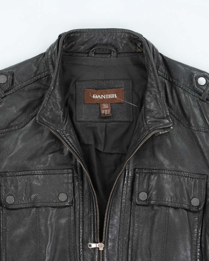 Vintage Danier Black Leather Jacket - L