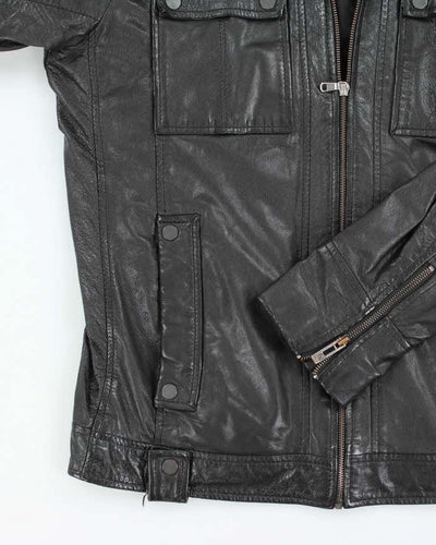 Vintage Danier Black Leather Jacket - L