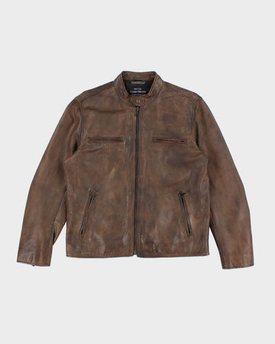 Vintage Lucky Brand Brown Leather Jacket - L