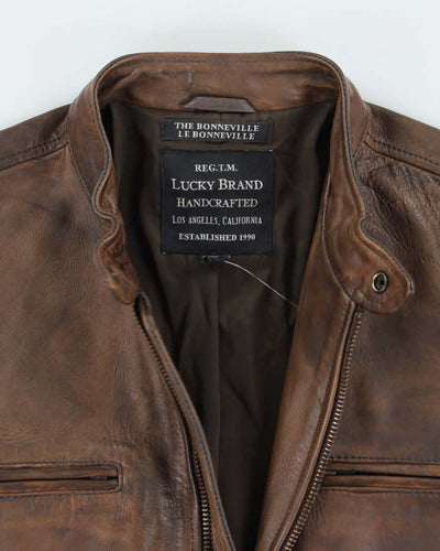 Vintage Lucky Brand Brown Leather Jacket - L
