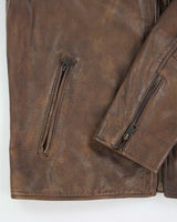 Vintage Lucky Brand Brown Leather Jacket - L
