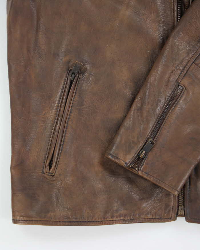 Vintage Lucky Brand Brown Leather Jacket - L