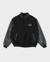 Vintage 90's North End Heavyweight Embroidered Wool Blend Leather Varsity Jacket - XL