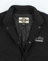 Vintage 90's North End Heavyweight Embroidered Wool Blend Leather Varsity Jacket - XL