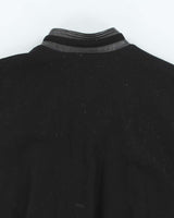 Vintage 90's North End Heavyweight Embroidered Wool Blend Leather Varsity Jacket - XL