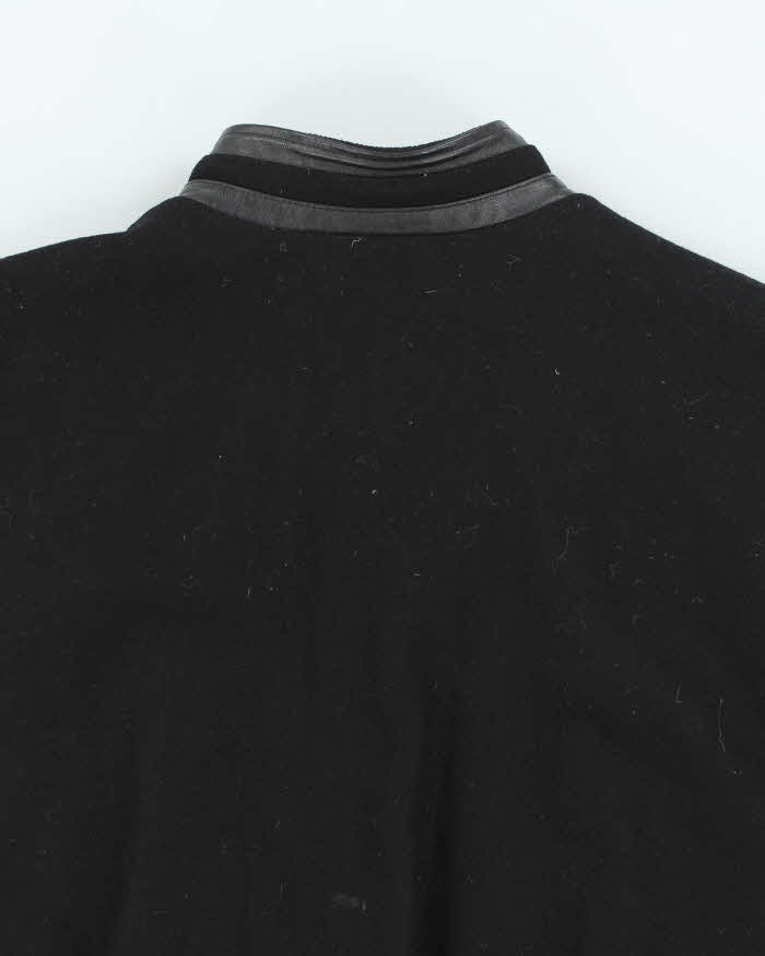 Vintage 90's North End Heavyweight Embroidered Wool Blend Leather Varsity Jacket - XL