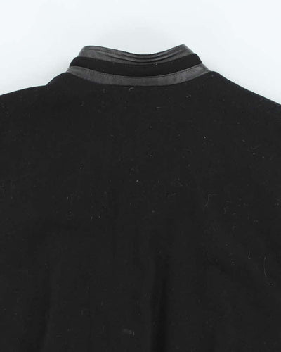 Vintage 90's North End Heavyweight Embroidered Wool Blend Leather Varsity Jacket - XL