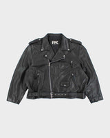 Vintage 90's FMC Heavyweight Oversized Leather Biker Jacket - XL