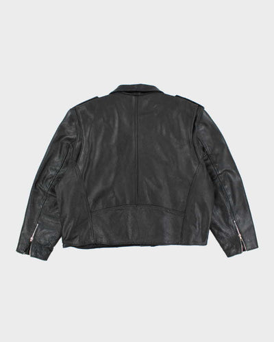 Vintage 90's FMC Heavyweight Oversized Leather Biker Jacket - XL
