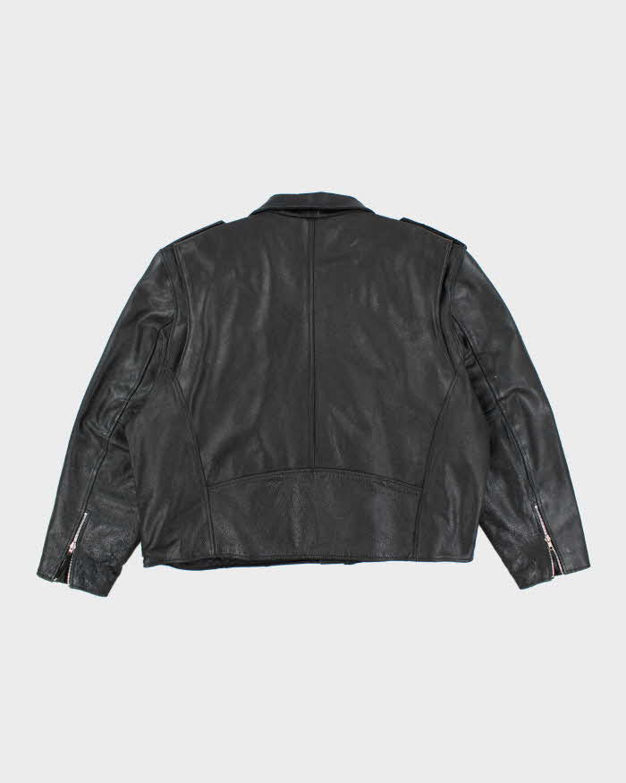 Vintage 90's FMC Heavyweight Oversized Leather Biker Jacket - XL