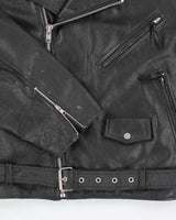 Vintage 90's FMC Heavyweight Oversized Leather Biker Jacket - XL