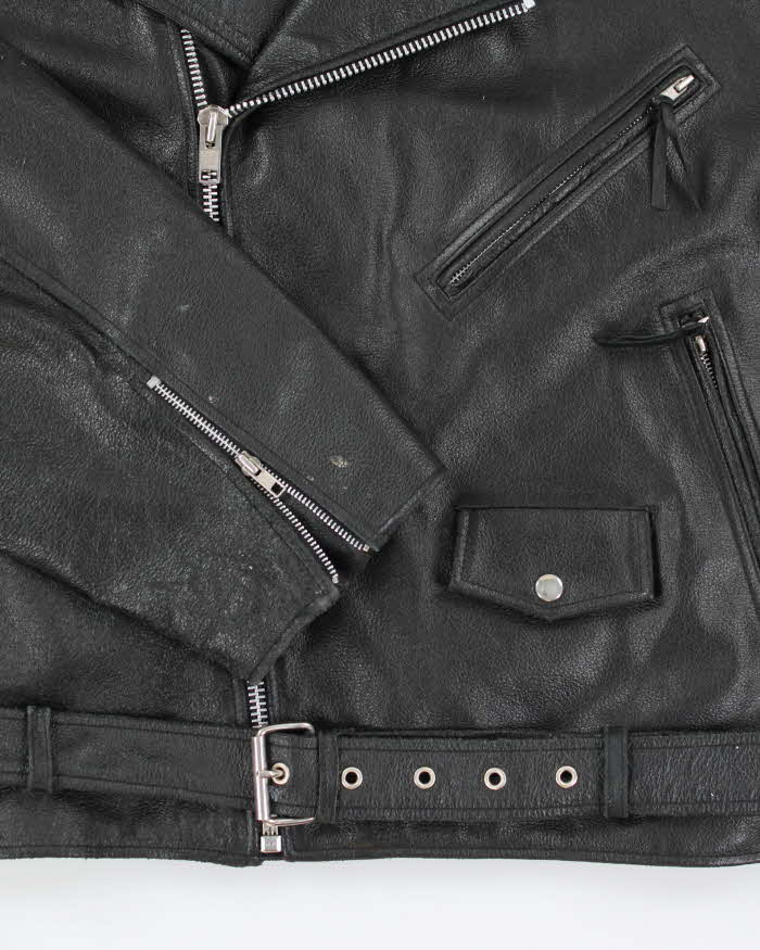 Vintage 90's FMC Heavyweight Oversized Leather Biker Jacket - XL