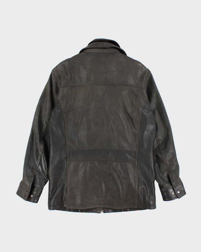 Vintage 90's Danier Heavyweight Lined Zip Up Leather Jacket - M