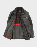 Vintage 90's Danier Heavyweight Lined Zip Up Leather Jacket - M