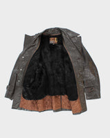 Vintage 70's Golden Bear Heavyweight Lined Leather Button Up Jacket - M